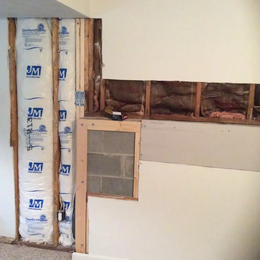Wall insulation replacement during Contents Cleaning & Restoration in Logan